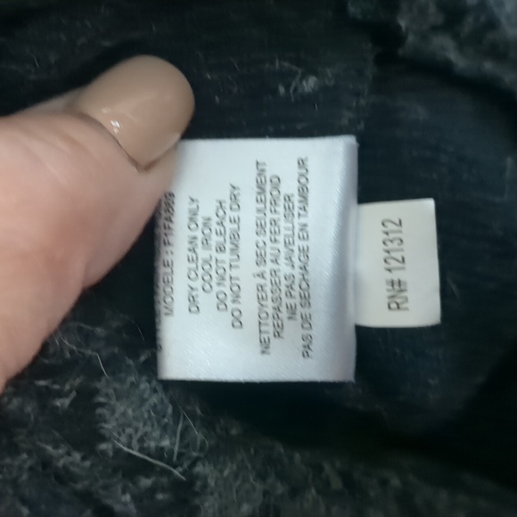 GRYPHON* size M genuine leather 3/4 sleeve round neck casual sweater sweatshirt - Picture 12 of 15